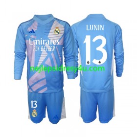 Fotbalový Dres Real Madrid Andriy Lunin 13 Brankářské Dětské Domácí 2024/25 Dlouhý Rukáv